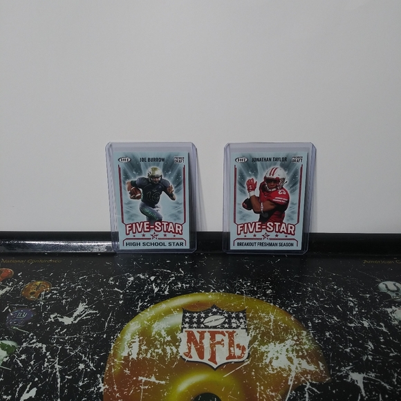 2022 Sage Hit Premier Draft Joe Burrow & Jonathan Taylor Five Star Cards - Picture 1 of 7